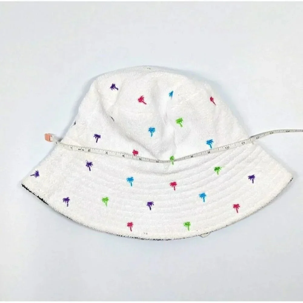 Jocelyn Women's The Palm Beach Bucket Hat in White O/S (MSRP $75)